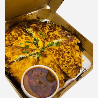 Beef Birria Pizza with Consommé (Dipping Sauce) !